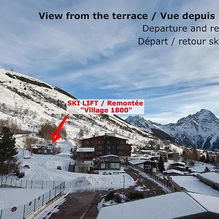 Au Pied Des Pistes Avec Superbe Vue レ・デュー・アルプ